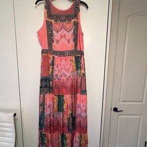 Anthropologie Floor length dress; sleeveless; Size 14